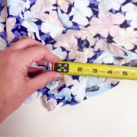 Vanilla Star Size S Women’s Shorts Floral Fly Away Pockets Blue - Picture 8 of 8